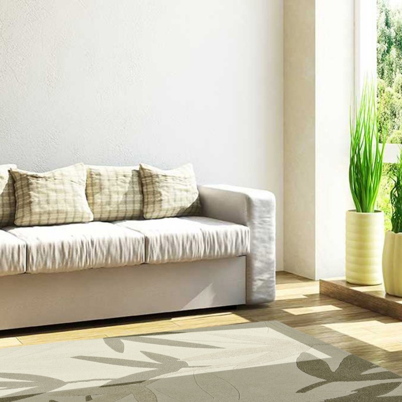 Tappeto moderno Foglie Natalia Pepe (-35%) cream cm.160x240 scontato