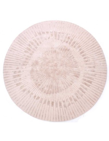 Tappeto moderno beige rotondo fatto a mano, 60% viscosa 40% lana, 200x200, 250x250 cm, spessore 1,1 cm, collezione Hand Made, br
