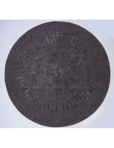 Tappeto moderno grigio scuro rotondo Radius Hand Made Carpet Decor
