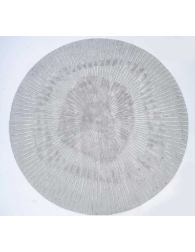 Tappeto moderno grigio rotondo fatto a mano, collezione Hand Made, 60% viscosa 40% lana, dimensioni 200x200, 250x250 cm.