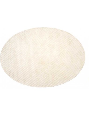 Tappeto moderno Sierra Ivory Oval - Collezione Hand Made - Carpet Decor - 100% viscosa - Fatto a mano - India - 160x230, 200x300