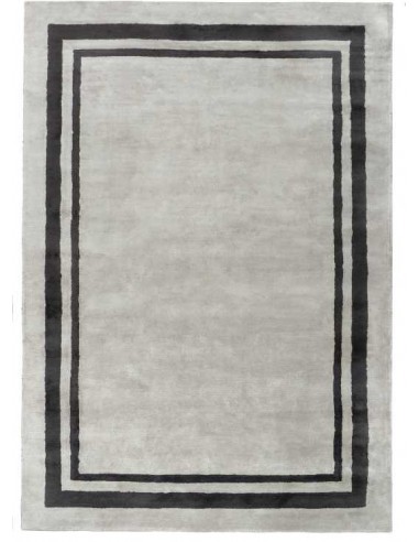 Tappeto moderno Strada Grey, collezione Hand Made, 100% viscosa, fatto a mano, India.