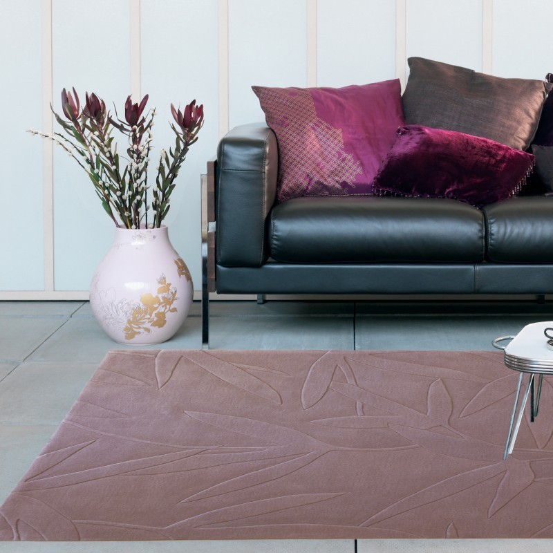 Tappeto moderno Foglie 44 Natalia Pepe (-35%) pink cm.160x240 di SITAP