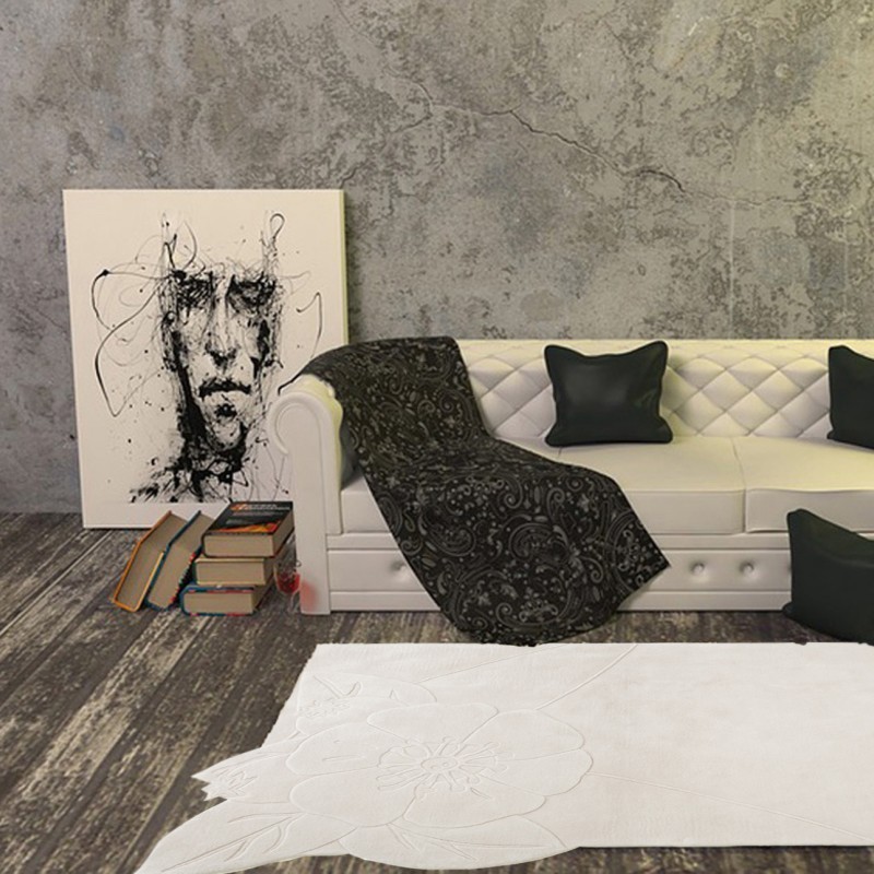 Carpet moderno Chic 00 Natalia Pepe (-35%) white cm.173x254 di SITAP