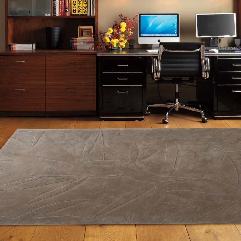 Tappeto moderno Foglie 55 Natalia Pepe (-35%) brown cm.200x300 di SITAP