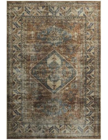 Tappeto moderno Persian Brown della collezione Magic Home Print di Carpet Decor - 100% poliestere, lavorazione jaquard flatweave