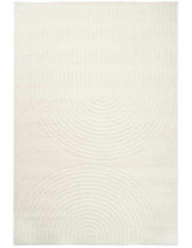 Tappeto moderno Acores White, collezione Outdoor Indoor, resistente alle intemperie, 100% polipropilene, made in Belgio.