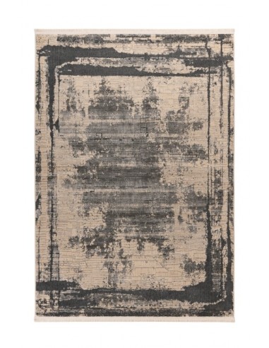 Tappeto moderno grigio versatile, elegante, resistente, di alta qualità.