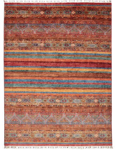 Samarkand Pakistan rosso indiano e grigio chiaro 175x234