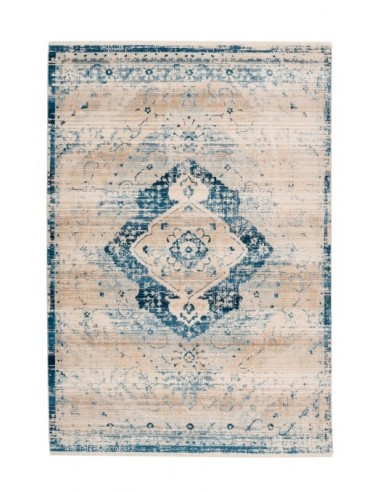 Tappeto moderno Baroque 500 Crema Blu, elegante e resistente.