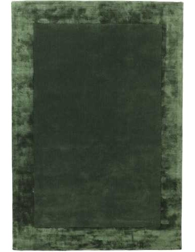 Il tappeto moderno Ascot Green con palette verde muschio e finiture artigianali, design elegante e raffinato