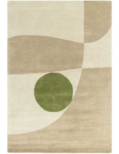 Reef Horizon tappeto moderno verde acqua, blu, grigio, 100% lana tufting a mano, opera d'arte a terra