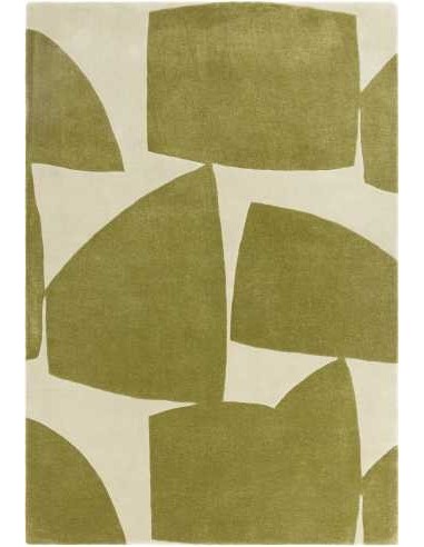 Tappeto Romy Kite Sage con sfumature di verde salvia e motivi geometrici, esempio di tappeti moderni eleganti e raffinati
