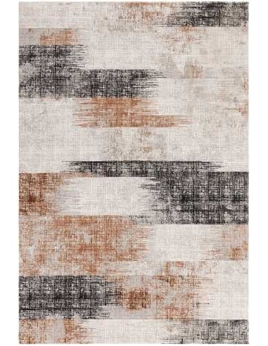 tappeti moderni, Eleganza e Modernità con il Tappeto Kuza Lines Terracotta, colori arancione e rosso mattone