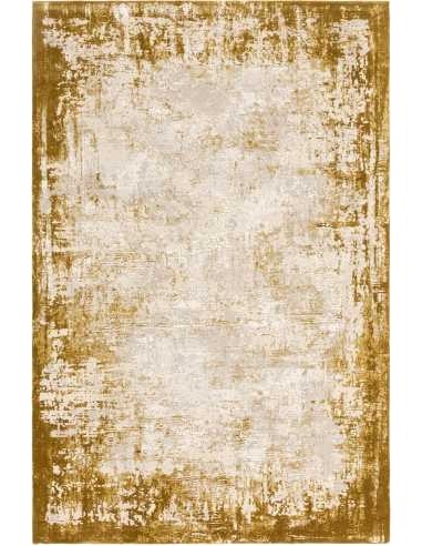 Tappeti moderni Kuza Border Gold di Asiatic Carpets, colori oro e neutri, eleganza contemporanea, varie dimensioni