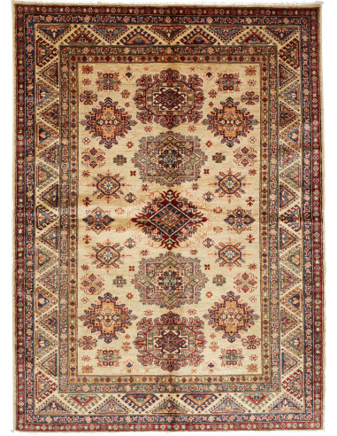 Kazak Fine Pakistan marrone rosato e marrone sella 174x238