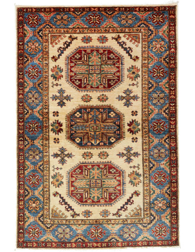 Kazak Fine Pakistan marrone rosato e grigio ardesia scuro 125x187