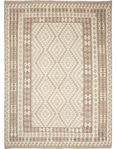 Kilim Pakistan argento e grigio tenue 210x290