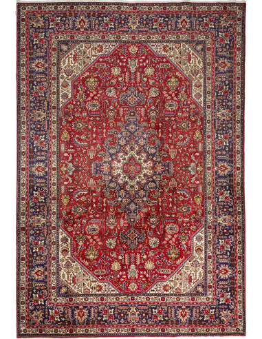Tabriz Persia marrone sella e argento 203x295