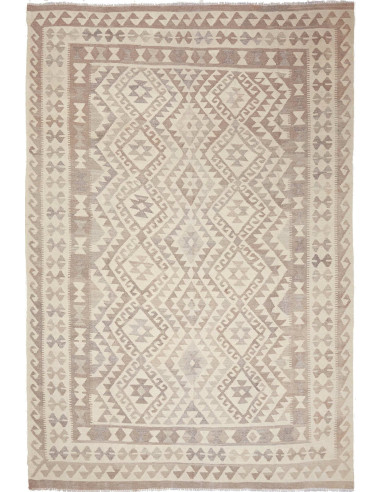 Kilim Pakistan argento e grigio 197x291