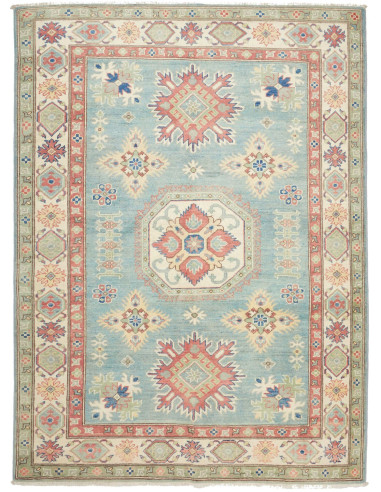 Kazak Pakistan argento e grigio tenue 146x199