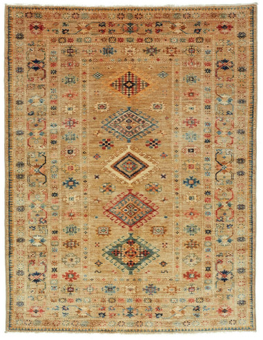 Kazak Fine Pakistan kaki scuro e kaki scuro 152x196