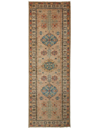Kazak Fine Pakistan grigio e marrone rosato 80x248