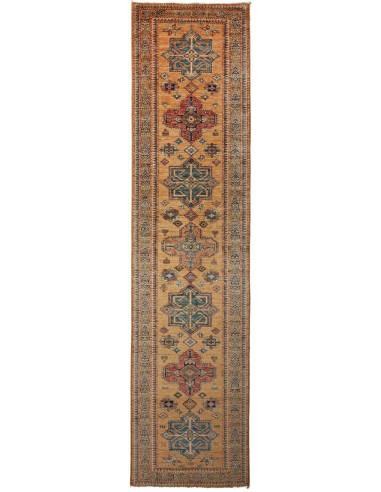 Kazak Fine Pakistan grigio tenue e grigio ardesia scuro 76x303