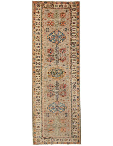 Kazak Fine Pakistan marrone rosato e marrone rosato 82x244