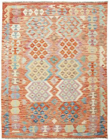 Kilim Pakistan abbronzatura e terra di siena 154x204