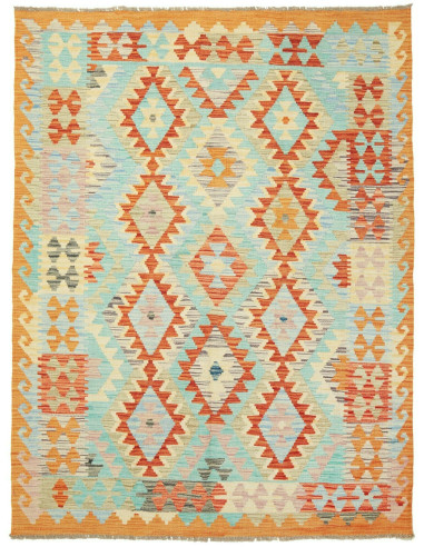 Kilim Pakistan argento e terra di siena 147x195