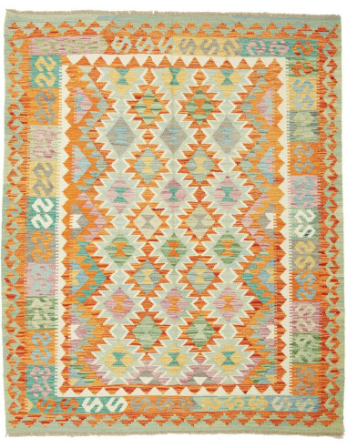 Kilim Pakistan abbronzatura e argento 157x196