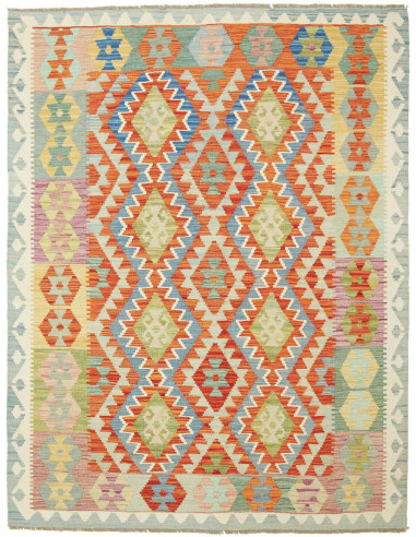 Kilim Pakistan abbronzatura e argento 154x197