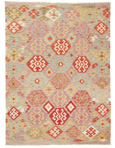 Kilim Pakistan abbronzatura e terra di siena 147x200