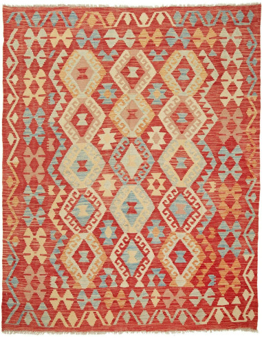 Kilim Pakistan marrone rosato e marrone 152x193