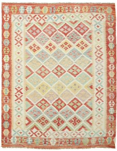 Kilim Pakistan argento e terra di siena 157x195