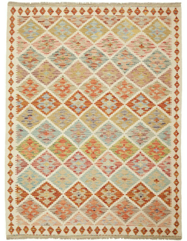 Kilim Pakistan abbronzatura e terra di siena 150x198