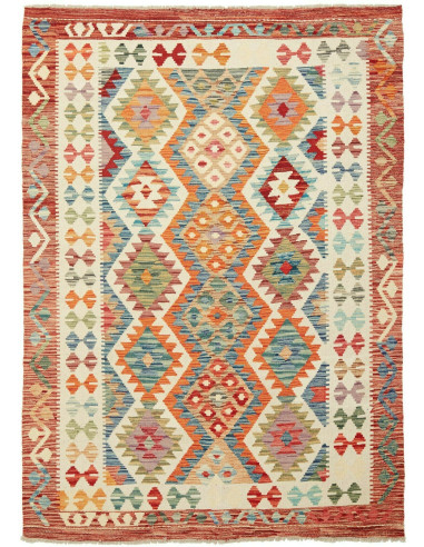 Kilim Pakistan abbronzatura e marrone 148x201