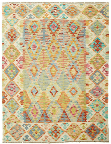 Kilim Pakistan abbronzatura e argento 160x207