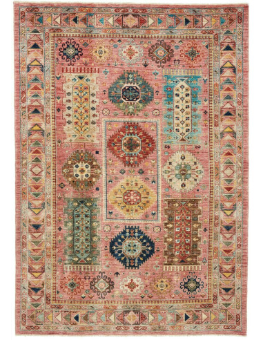 Tribal Pakistan marrone rosato e marrone rosato 171x242