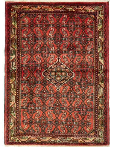 Hamadan Persia terra di siena e rosso indiano 104x144
