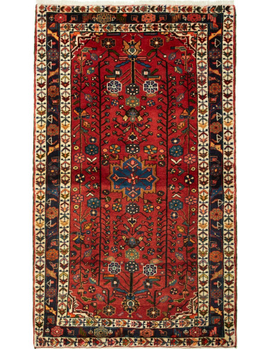Hamadan Persia marrone sella e grano 105x180