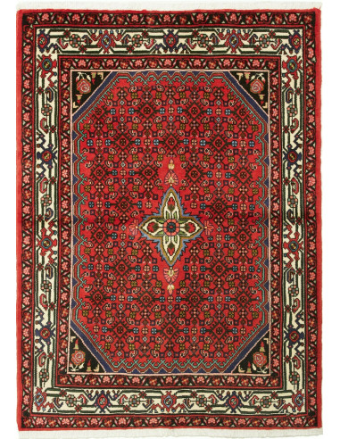 Hamadan Persia marrone sella e nero 106x147