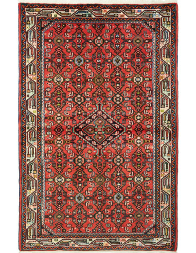 Hamadan Persia terra di siena e grigio ardesia scuro 101x160