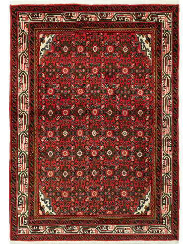 Hamadan Persia marrone sella e nero 102x145