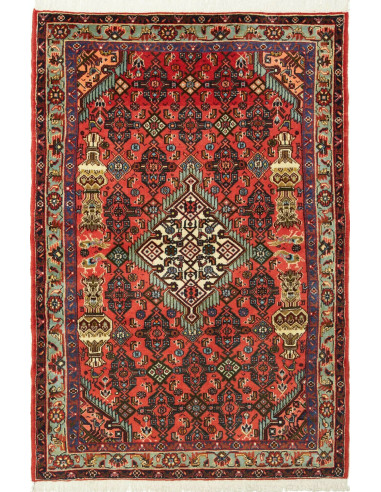 Hamadan Persia terra di siena e grigio ardesia scuro 98x150