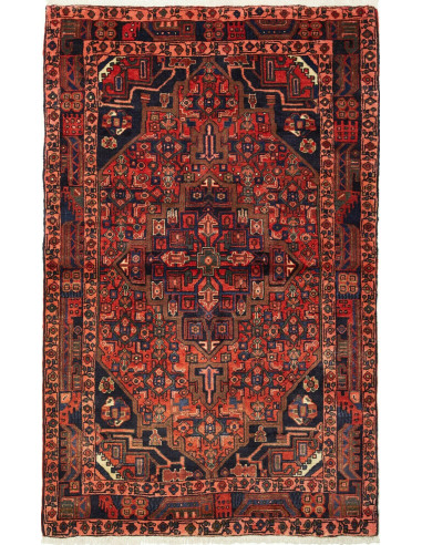Hamadan Persia grigio ardesia scuro e terra di siena 103x159
