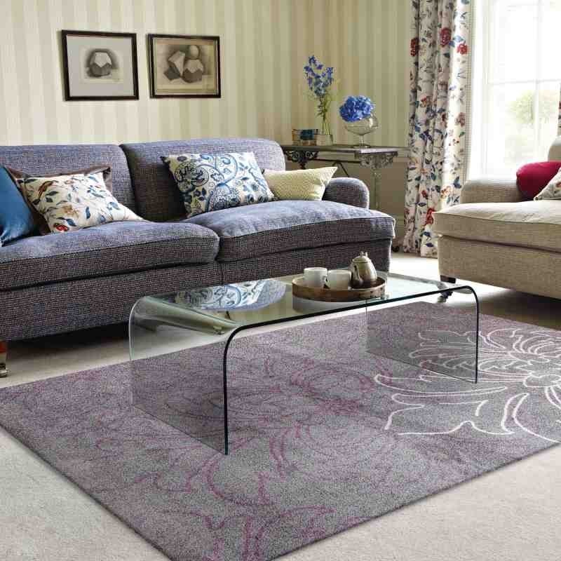 Carpet moderno Wissenbach Exposure viola floreale