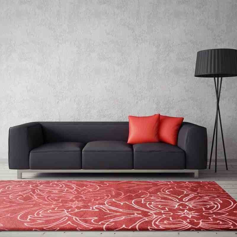 tappeto moderno Wissenbach Exposure rosso  floreale