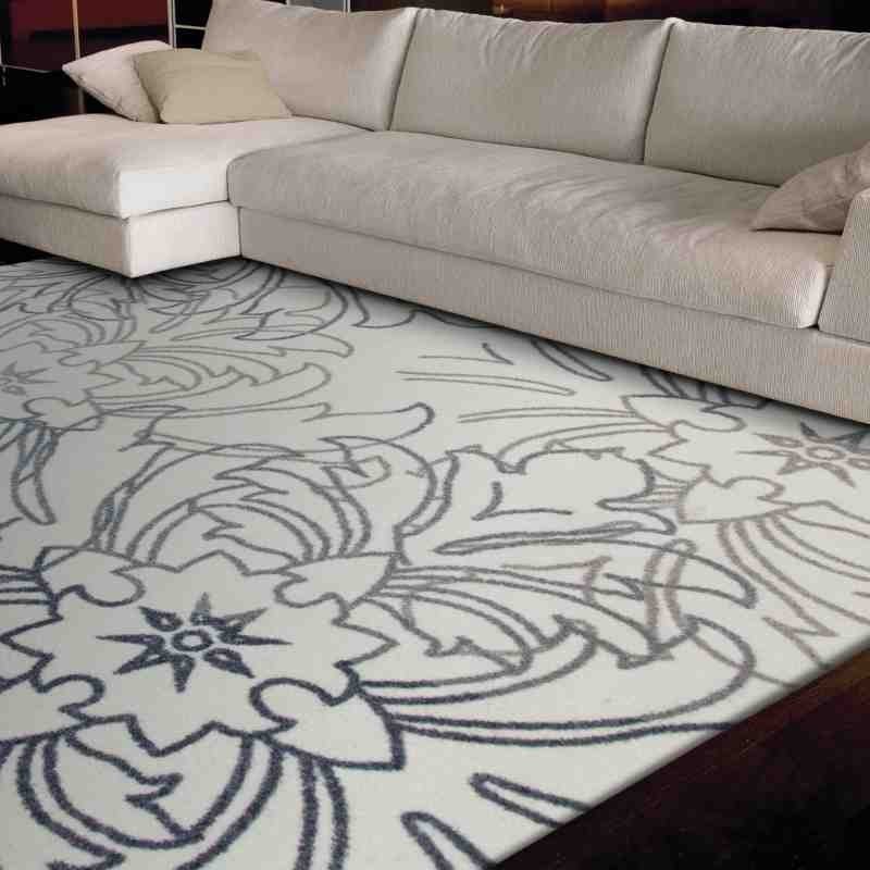 Carpet moderno Wissenbach Exposure crema tortora floreale